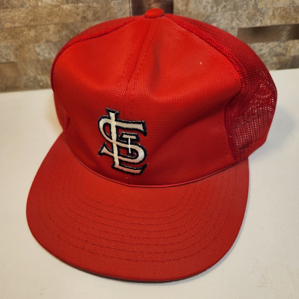 St‎ Louis Cardinals MLB Baseball Cap Red Embroidered LS Logo Trucker Style All